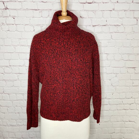 Sanctuary Red Black Chunky Knit Sweater XXS - Picture 2 of 7